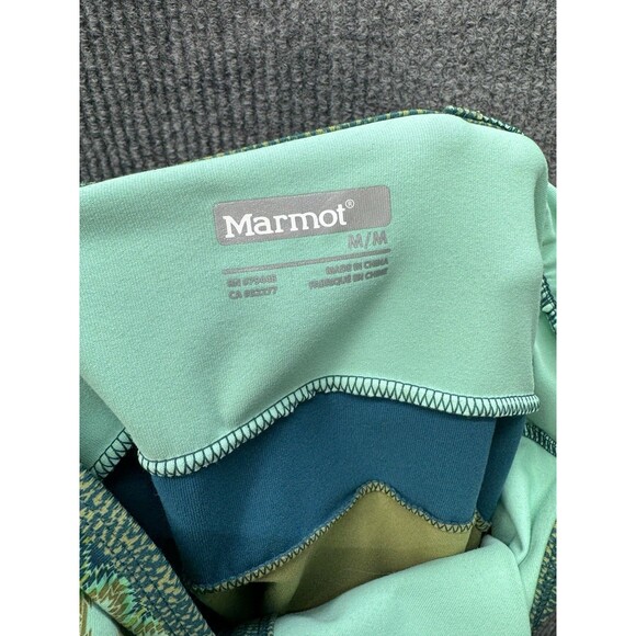 Marmot Becca Dress Medium Green Blue Sleeveless Fit Flare V-Neck Active Outdoor - Picture 4 of 9